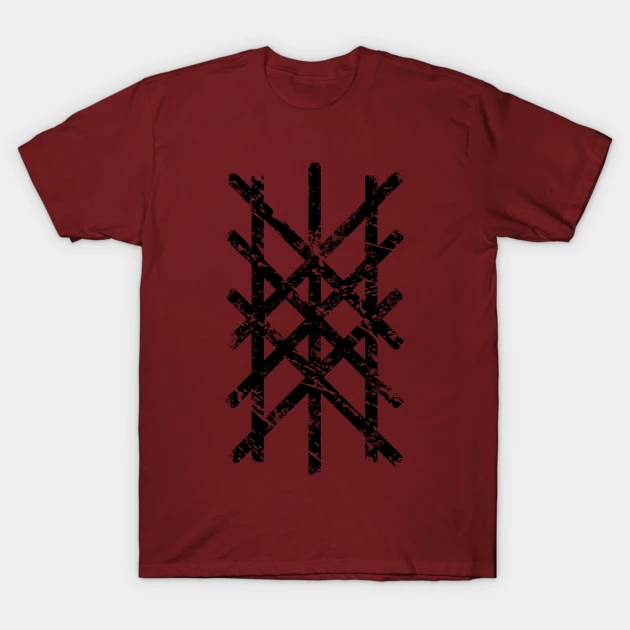 A shirt with wyrd symbol
