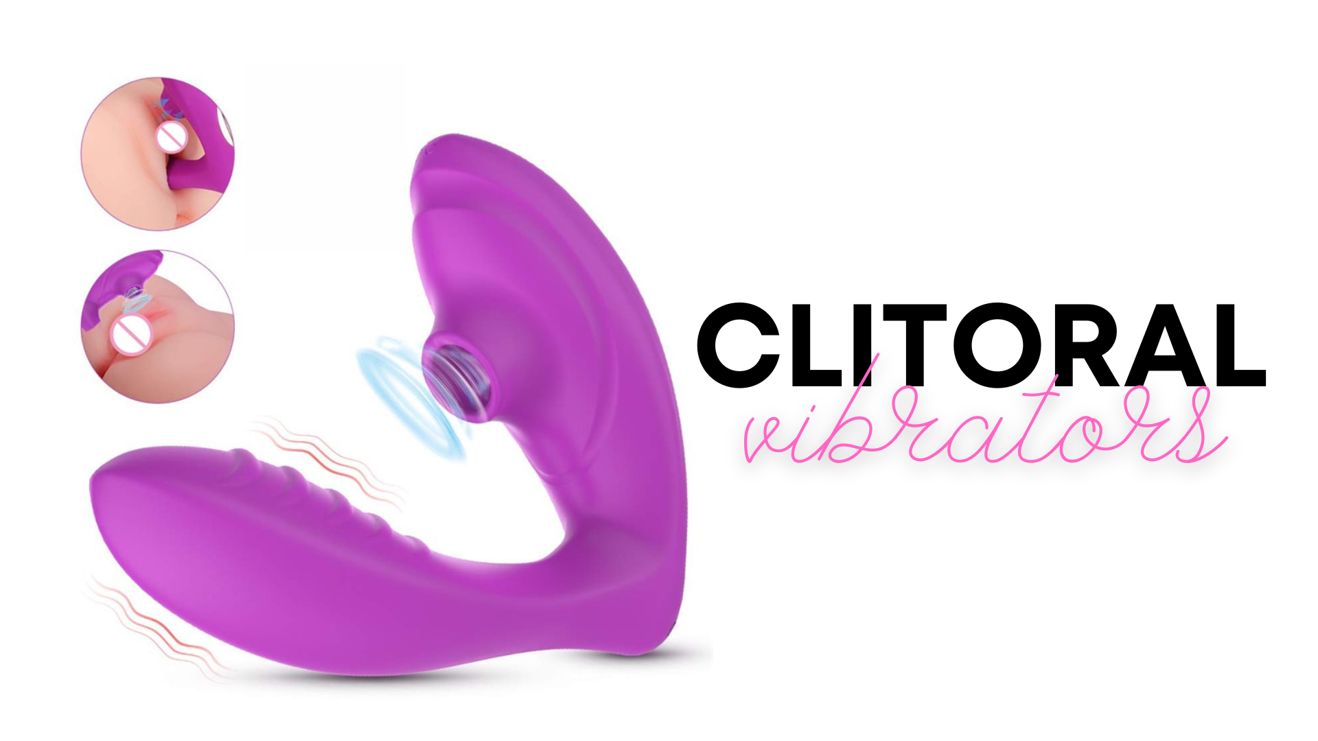  a pink Clitoral Vibrators with a vagina toy instructing how to use it
