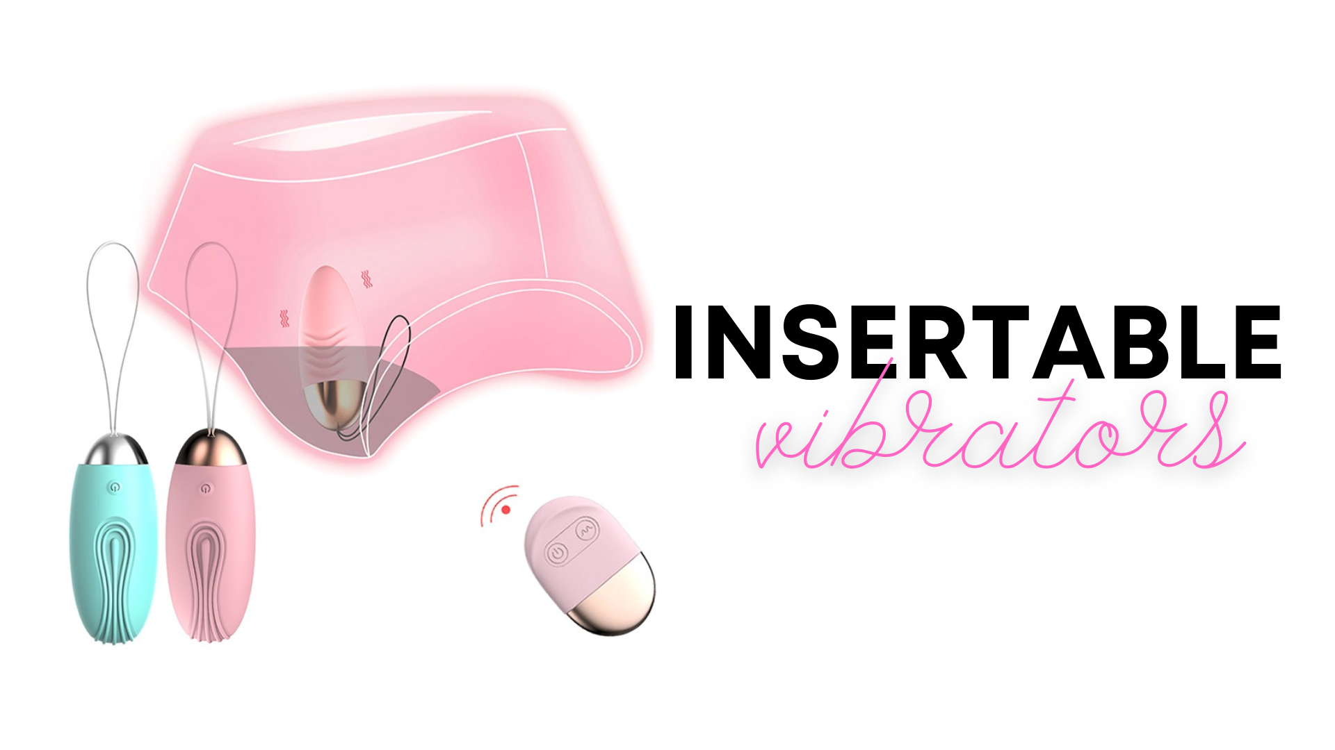 A pink and blue Insertable Vibrators with a pink panty